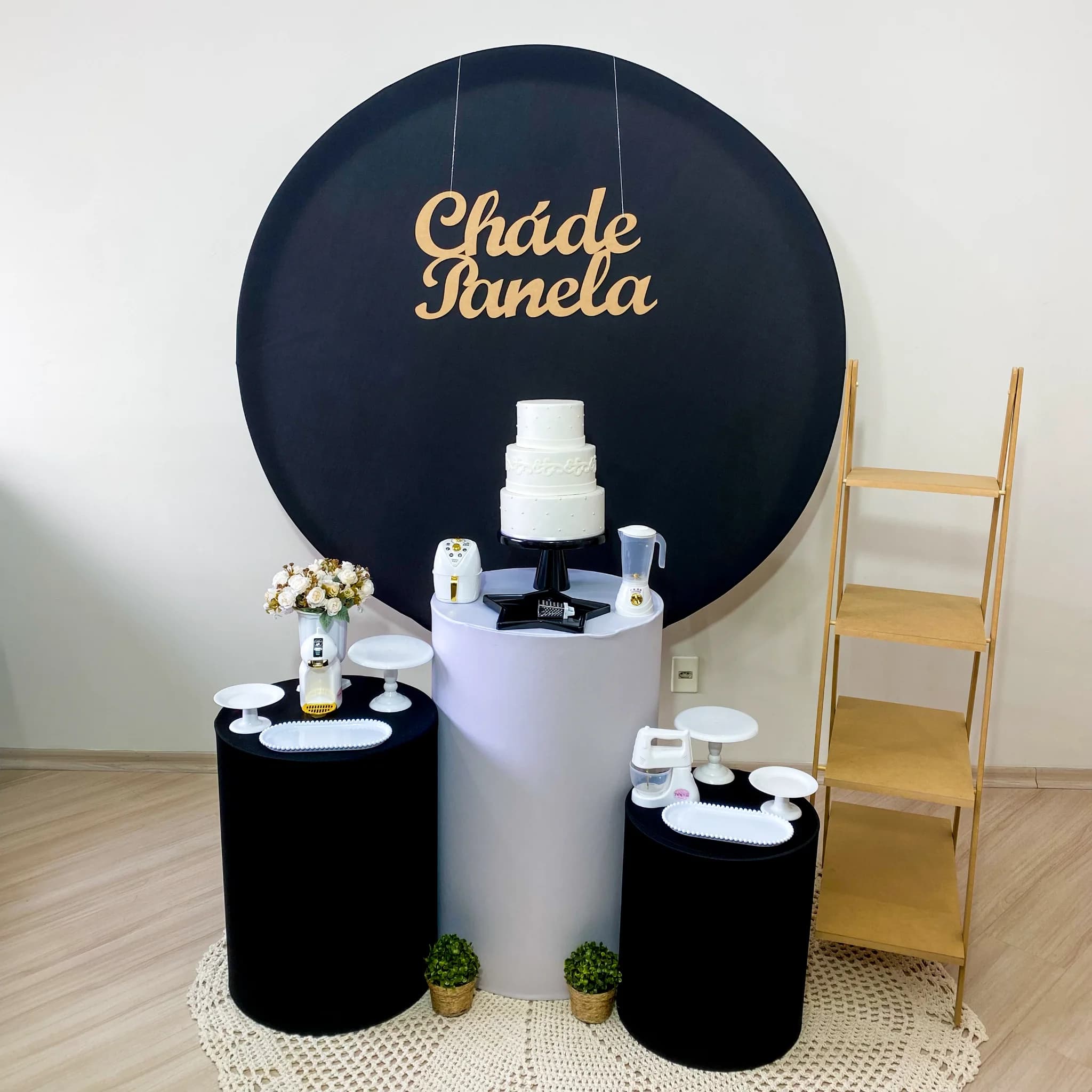 Kit Chá de Panela Preto e Branco